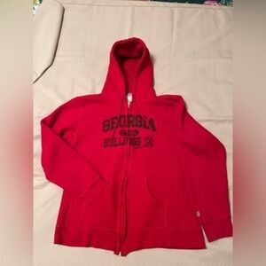 Russell unisex vintage Georgia Bulldogs red zip front hoodie with pocket XL